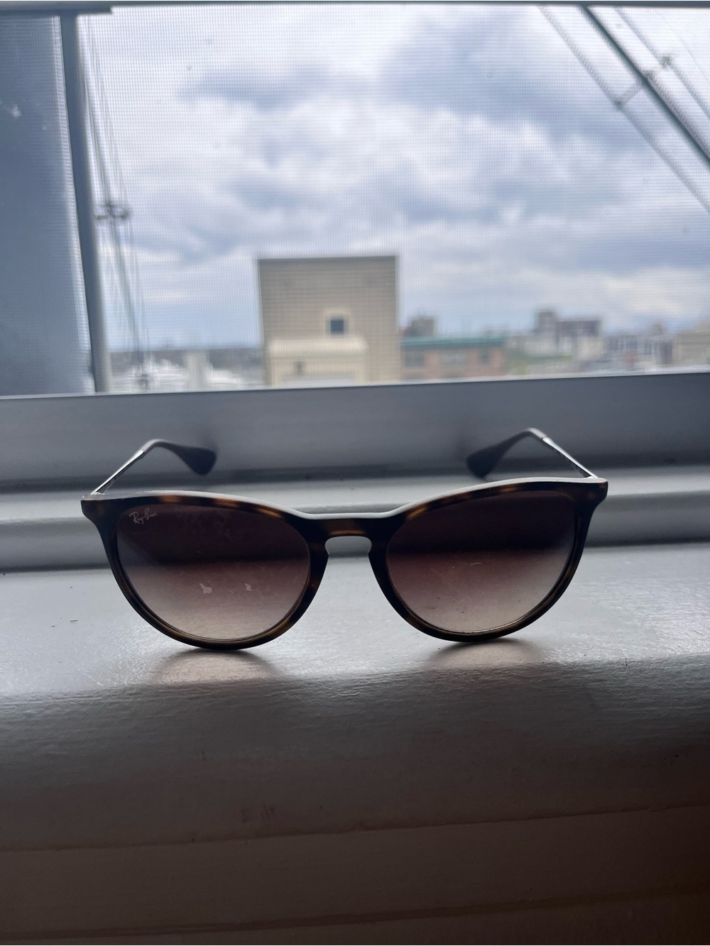 Ray-Ban Women’s Tortoiseshell Frame Sunglasses with Brown Gradient Lenses